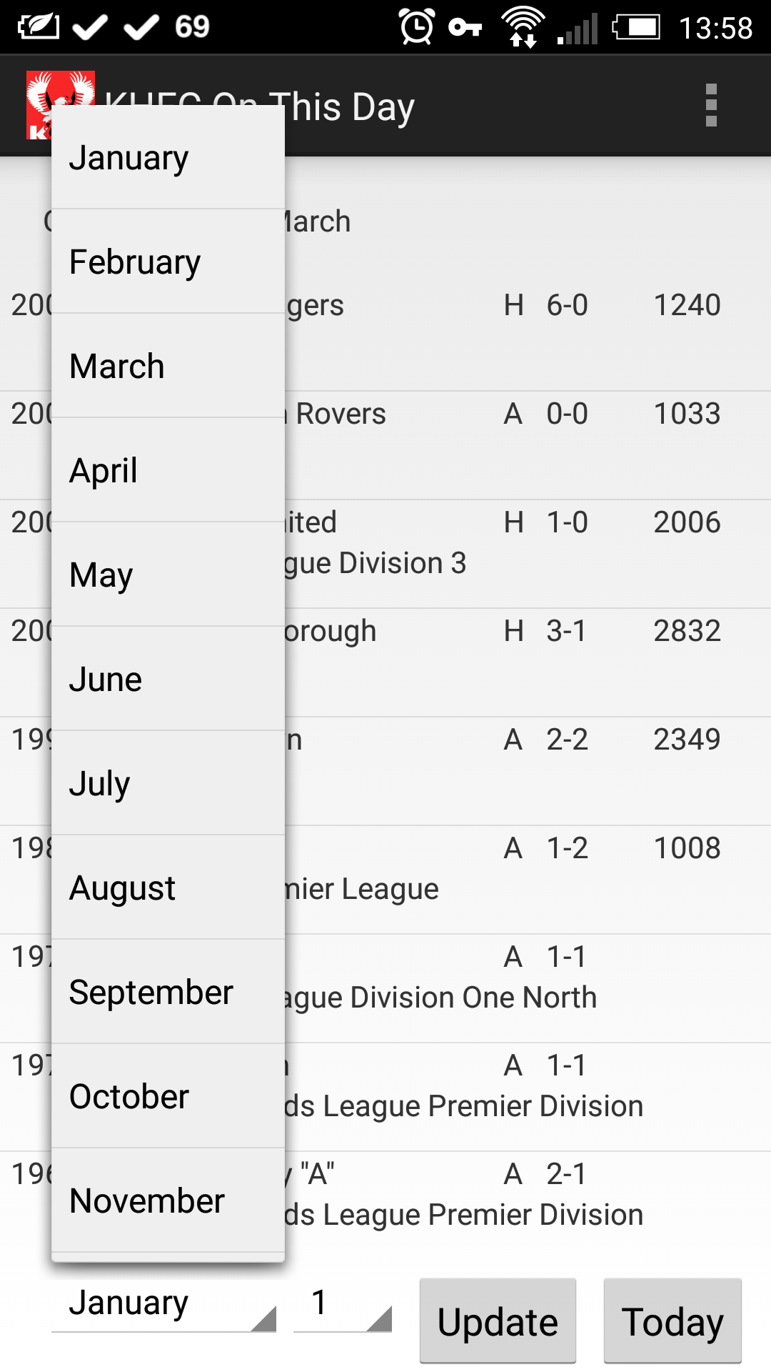 KHFC - On This Day app screenshot