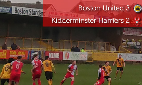 Harriers Fall To Yet Another Late Blow: Boston United 3-2 Harriers