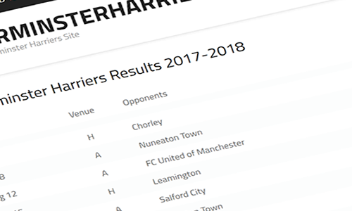 Fixtures Released; Harriers Start At Home