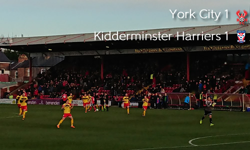 Harriers Held In Dour Draw: York City 1-1 Harriers